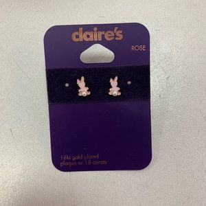 Bunny earrings 18kt gold plated